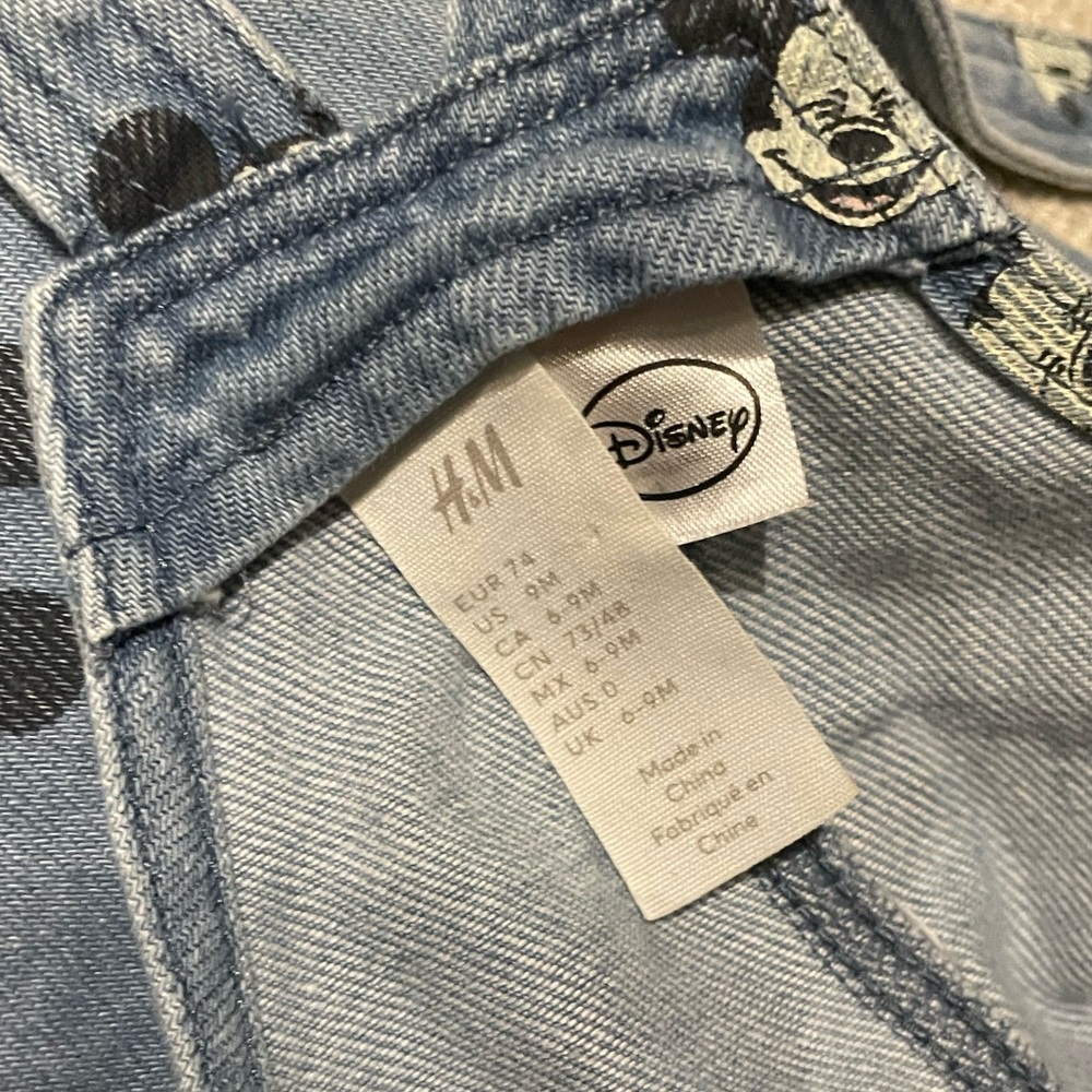 H&M and Disney Denim Mickey Overall 9 months - Picture 4 of 4